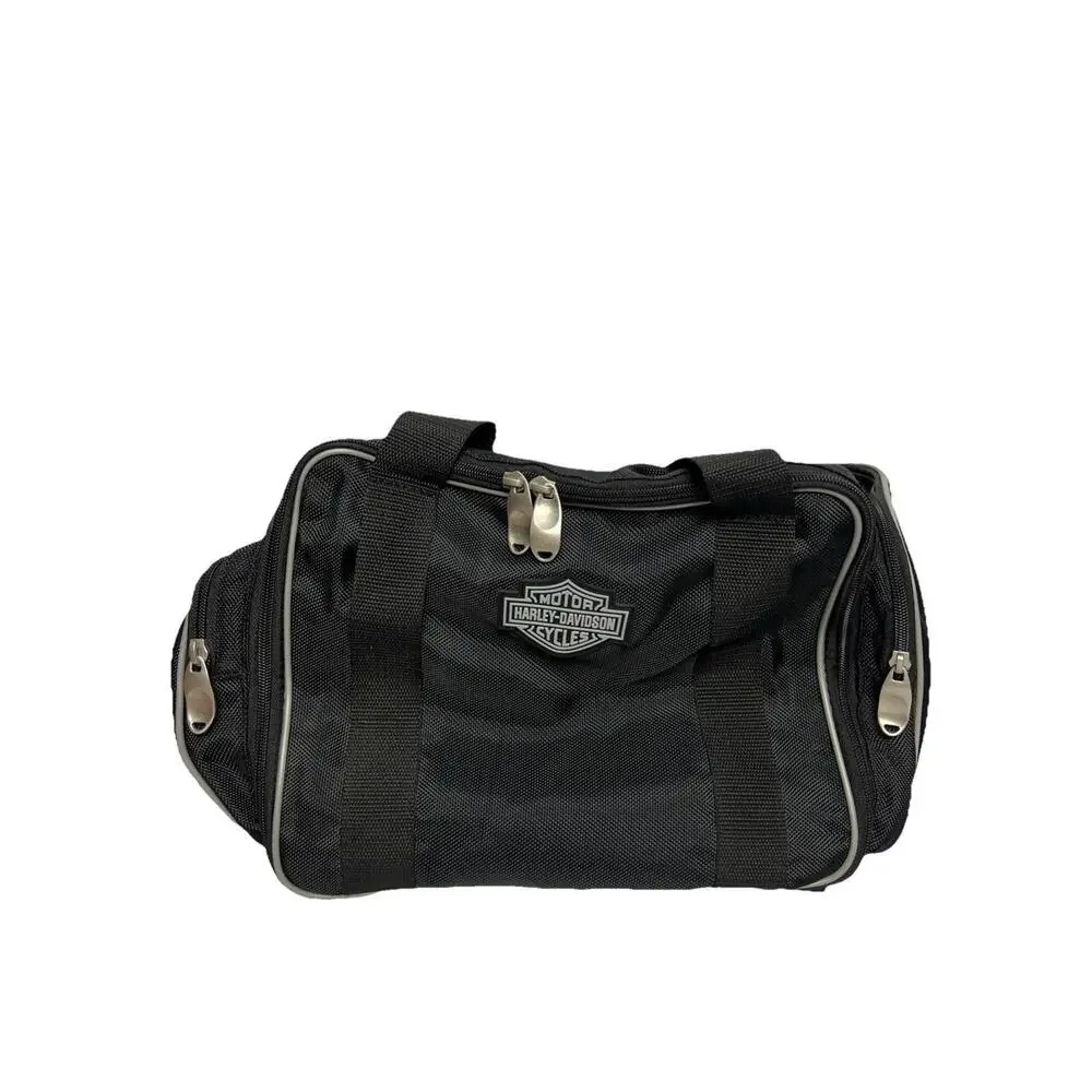 Harley Davidson Black Zippered Handled Duffel Carrying Travel Bag